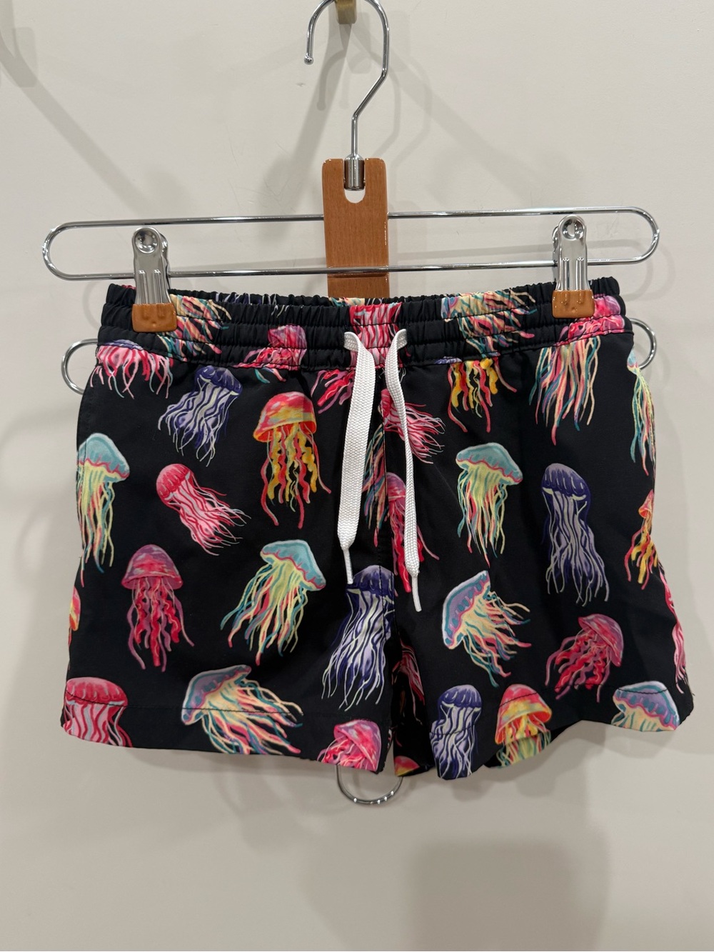 chubbies Black Jellyfish Print Swim Shorts with Multicolor Accents